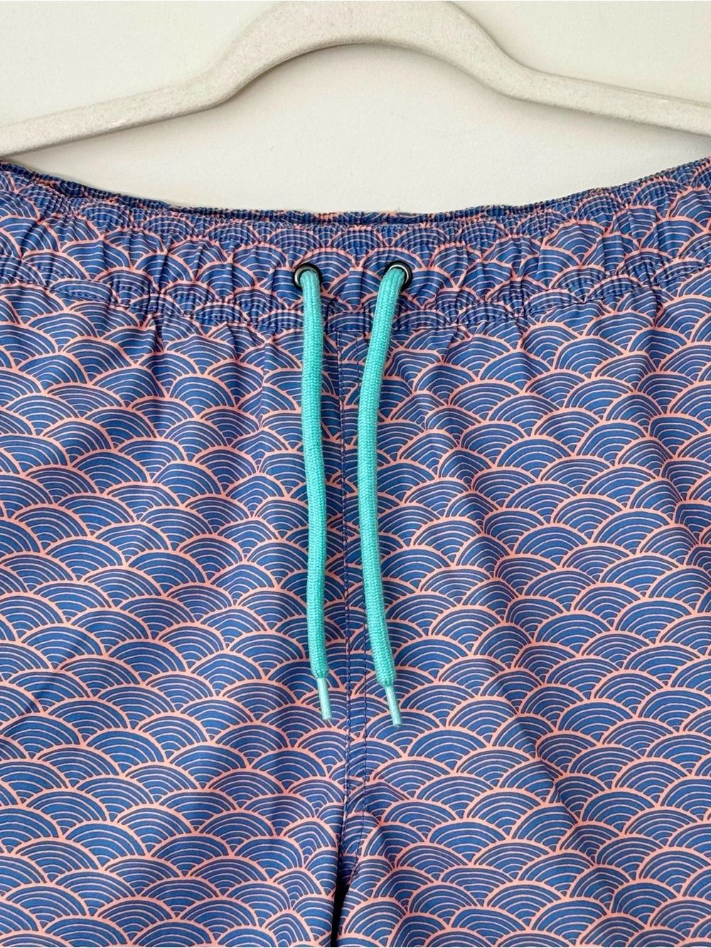 J. Crew Flex Swimwear Lined Swim Trunks, Purple / Coral Nautical Pattern – Large
